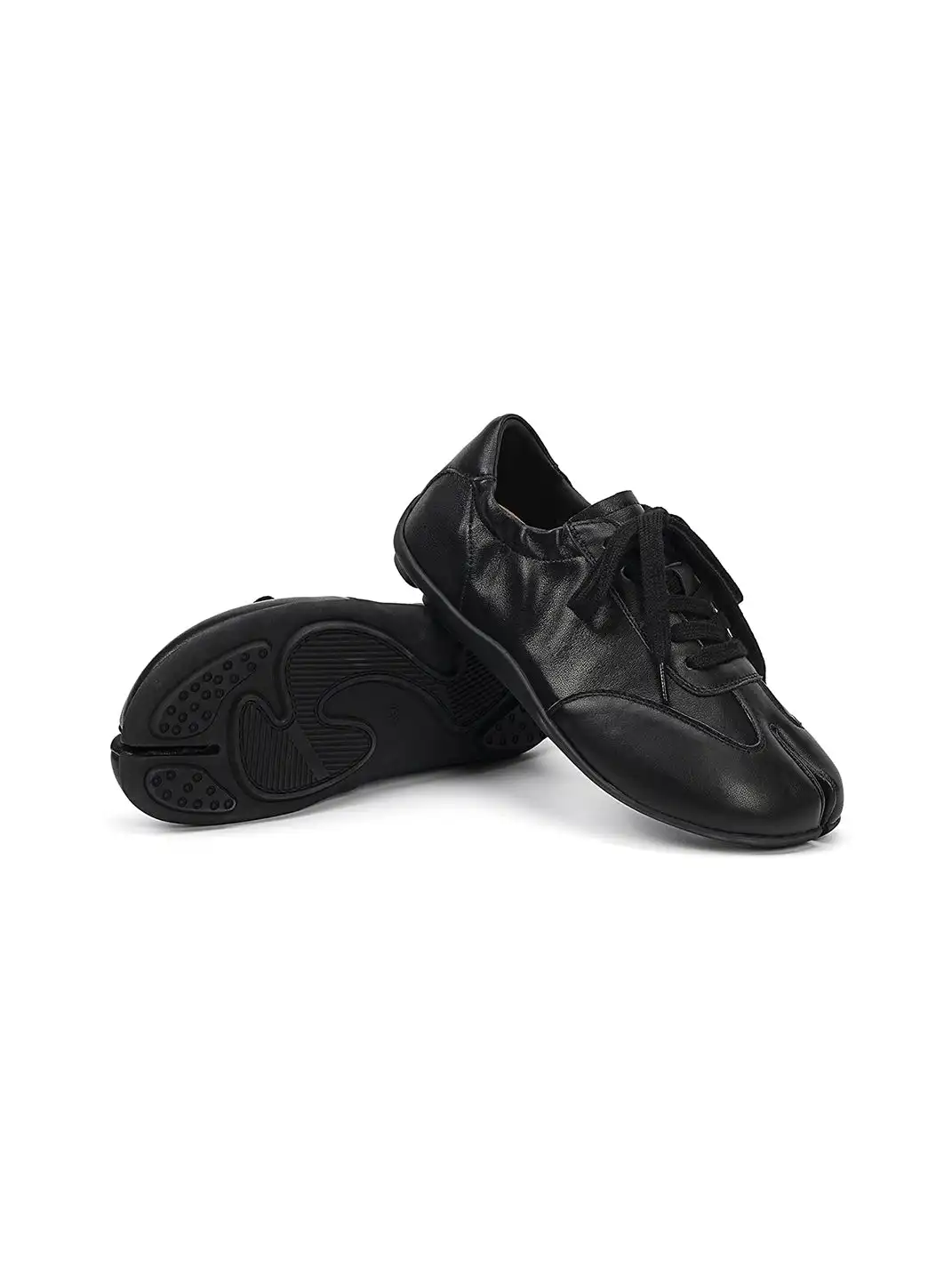 EBLAN | Leather Retro Lace-Up Ballet Sneakers