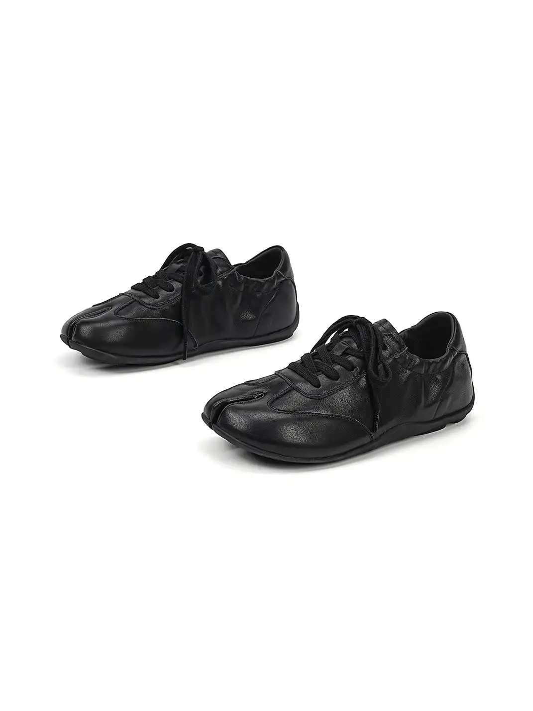 EBLAN | Leather Retro Lace-Up Ballet Sneakers