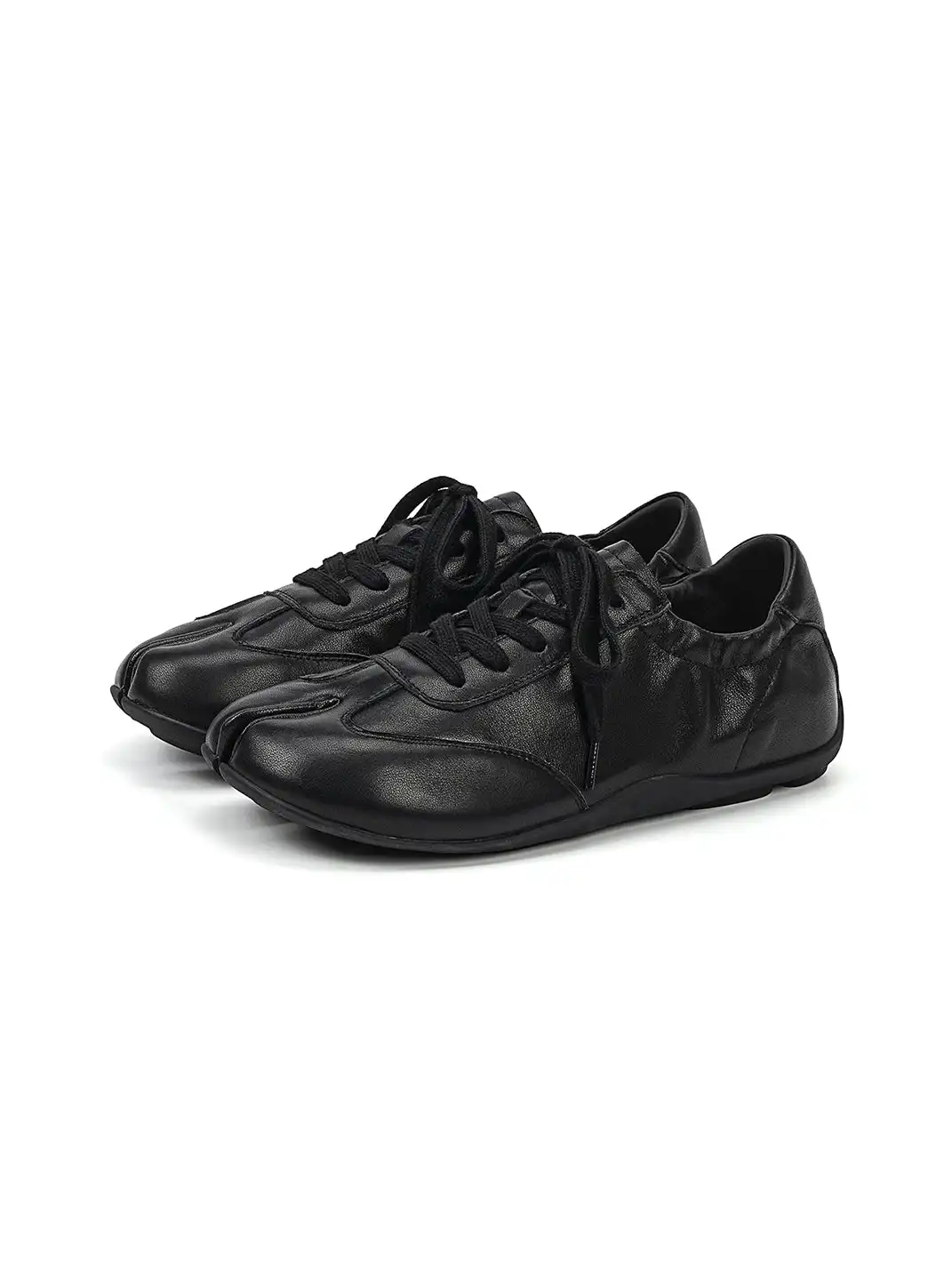 EBLAN | Leather Retro Lace-Up Ballet Sneakers