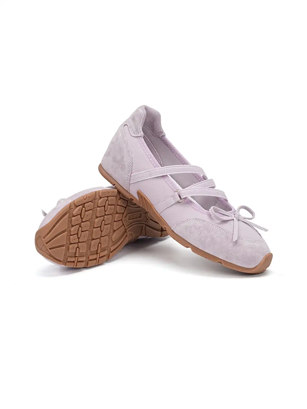 EBLAN | Mary Jane Ballet Sneakers With Bow Detail