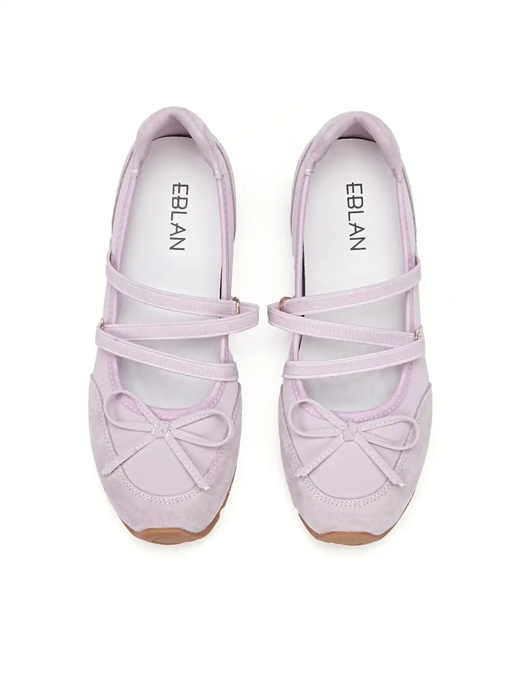 EBLAN | Mary Jane Ballet Sneakers With Bow Detail