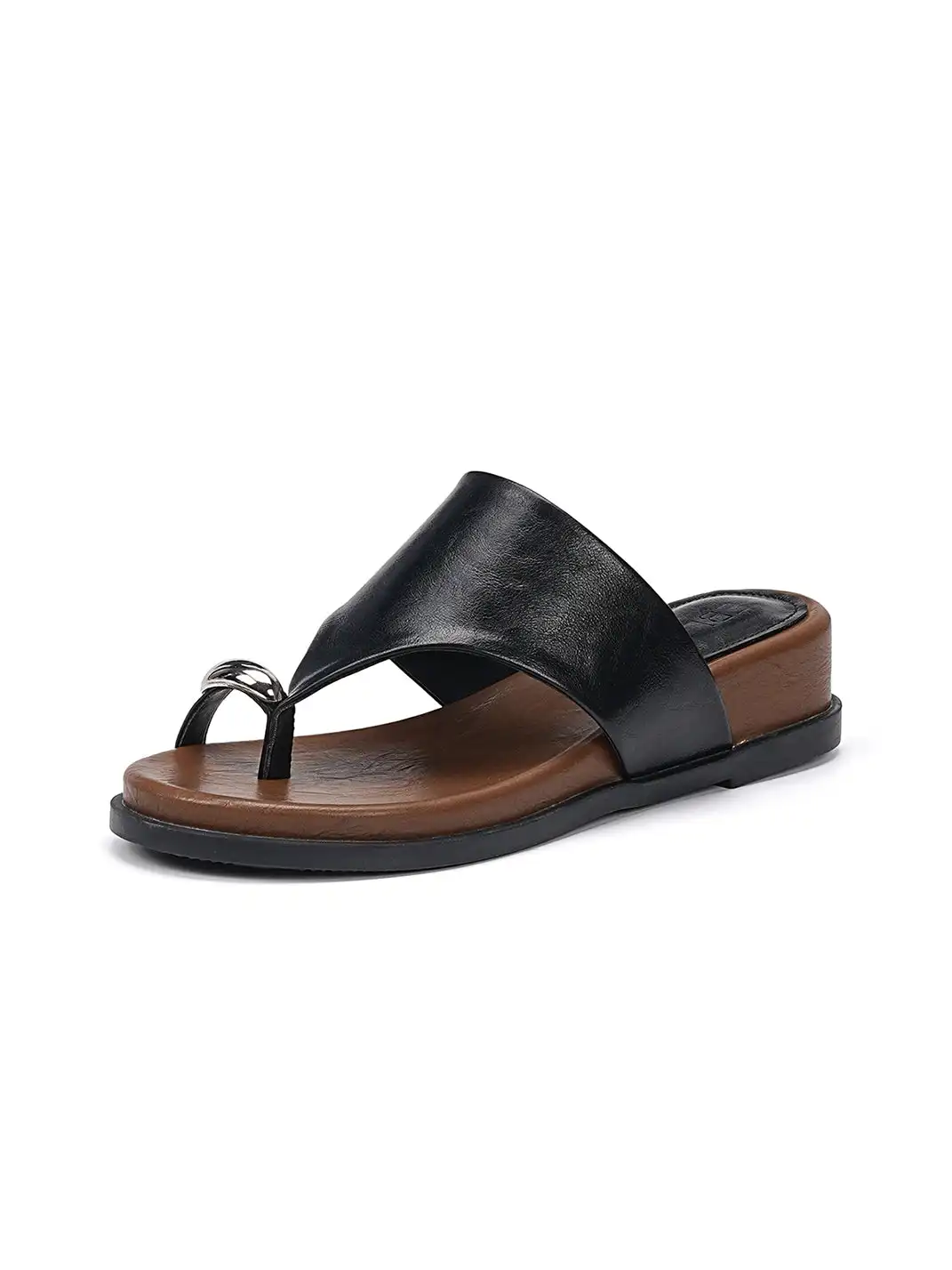EBLAN | Toe Ring Platform Slide Sandals
