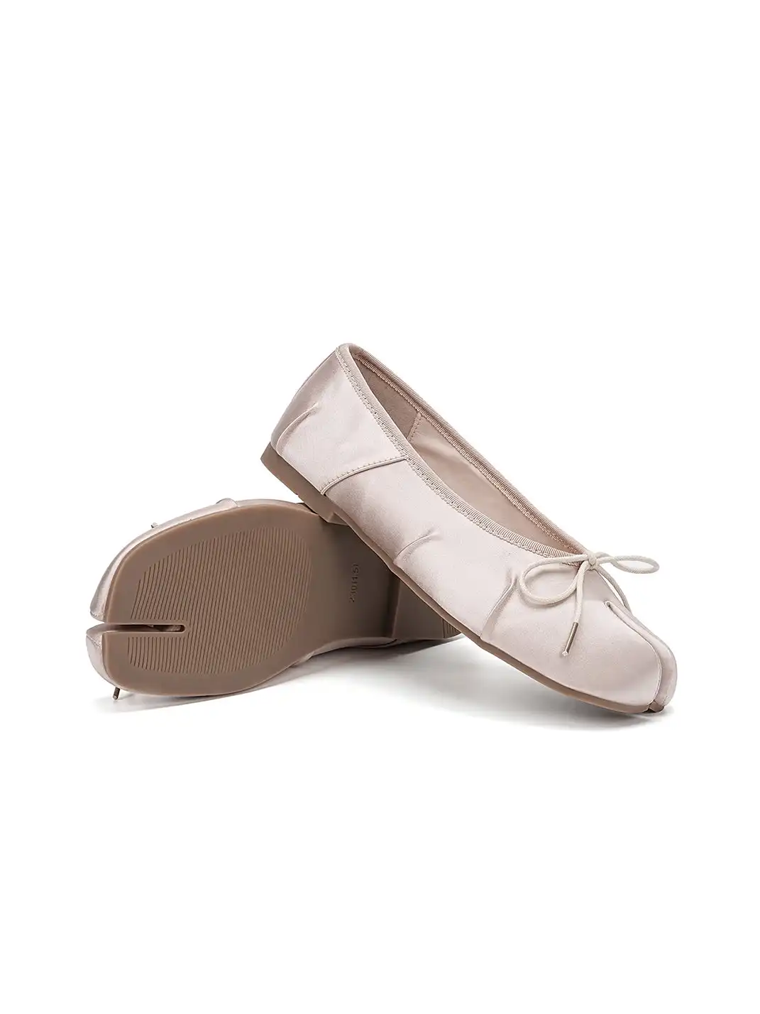 EBLAN | Split-Toe Tabi Ballet Flats-White