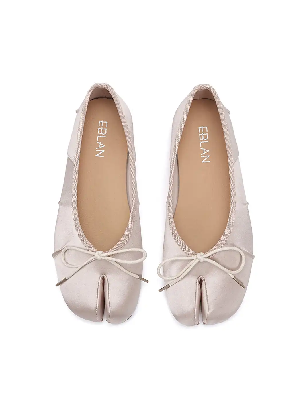 EBLAN | Split-Toe Tabi Ballet Flats-White