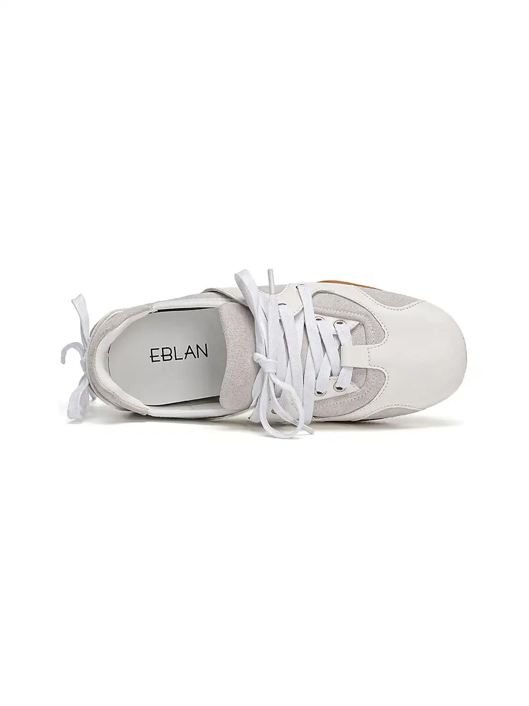EBLAN | Retro Lace-Up Ballet Sneakers-White