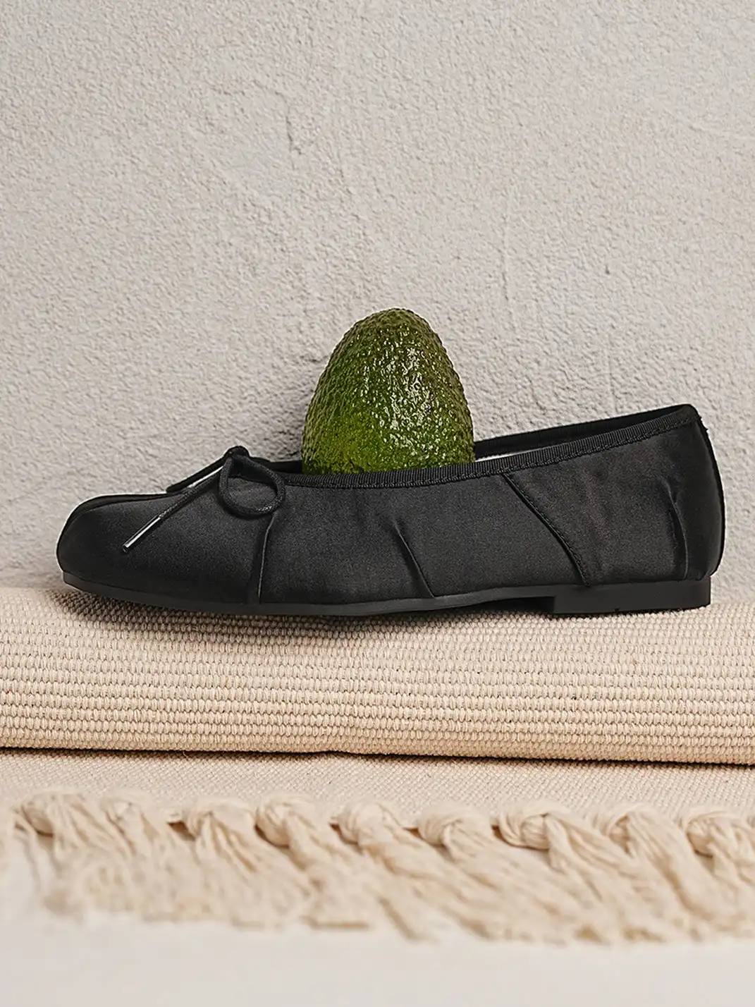EBLAN | Split-Toe Tabi Ballet Flats-Black
