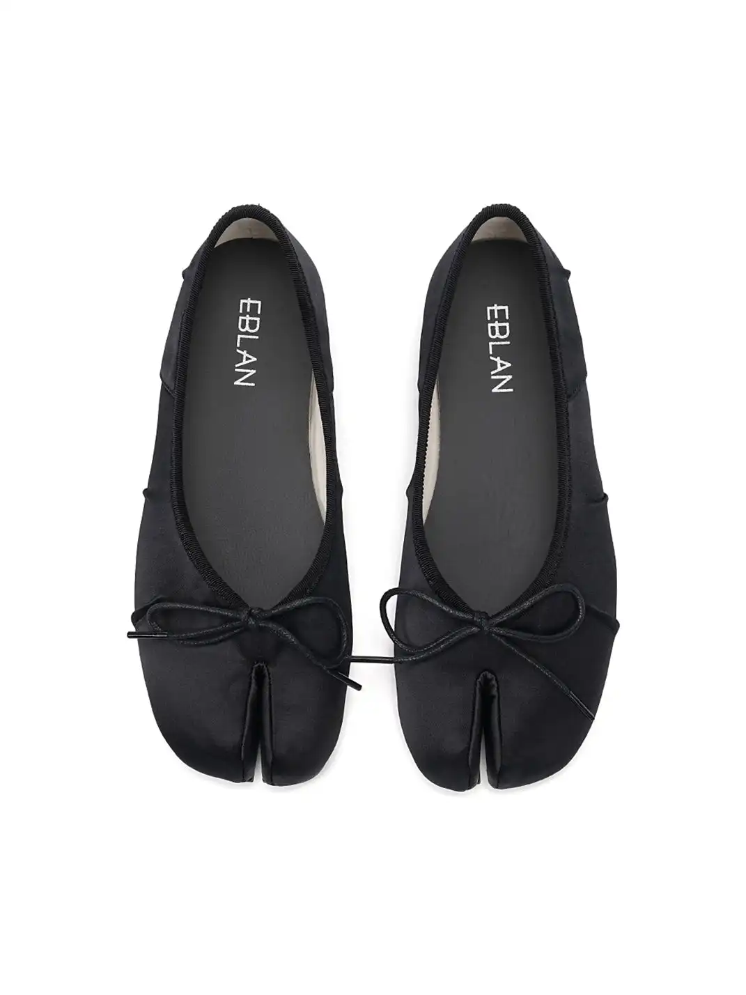 EBLAN | Split-Toe Tabi Ballet Flats-Black