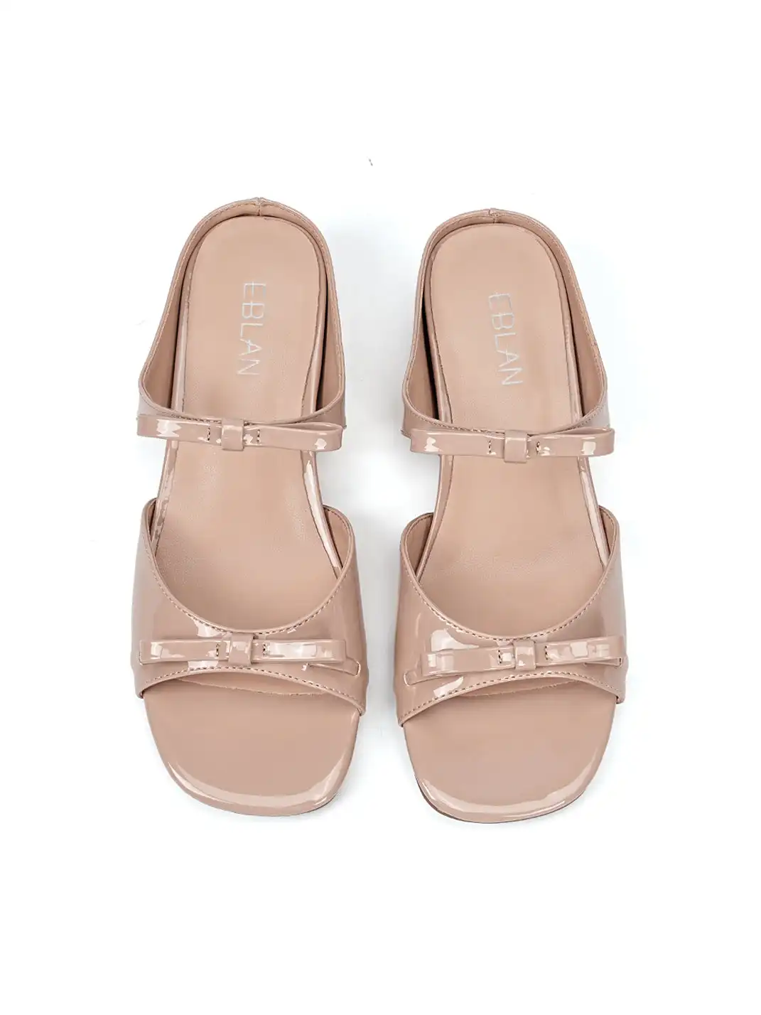 EBLAN | Bow Wedge Slide Sandals