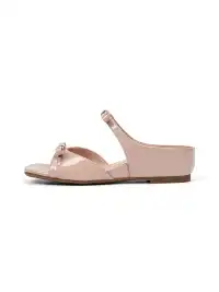 EBLAN | Bow Wedge Slide Sandals