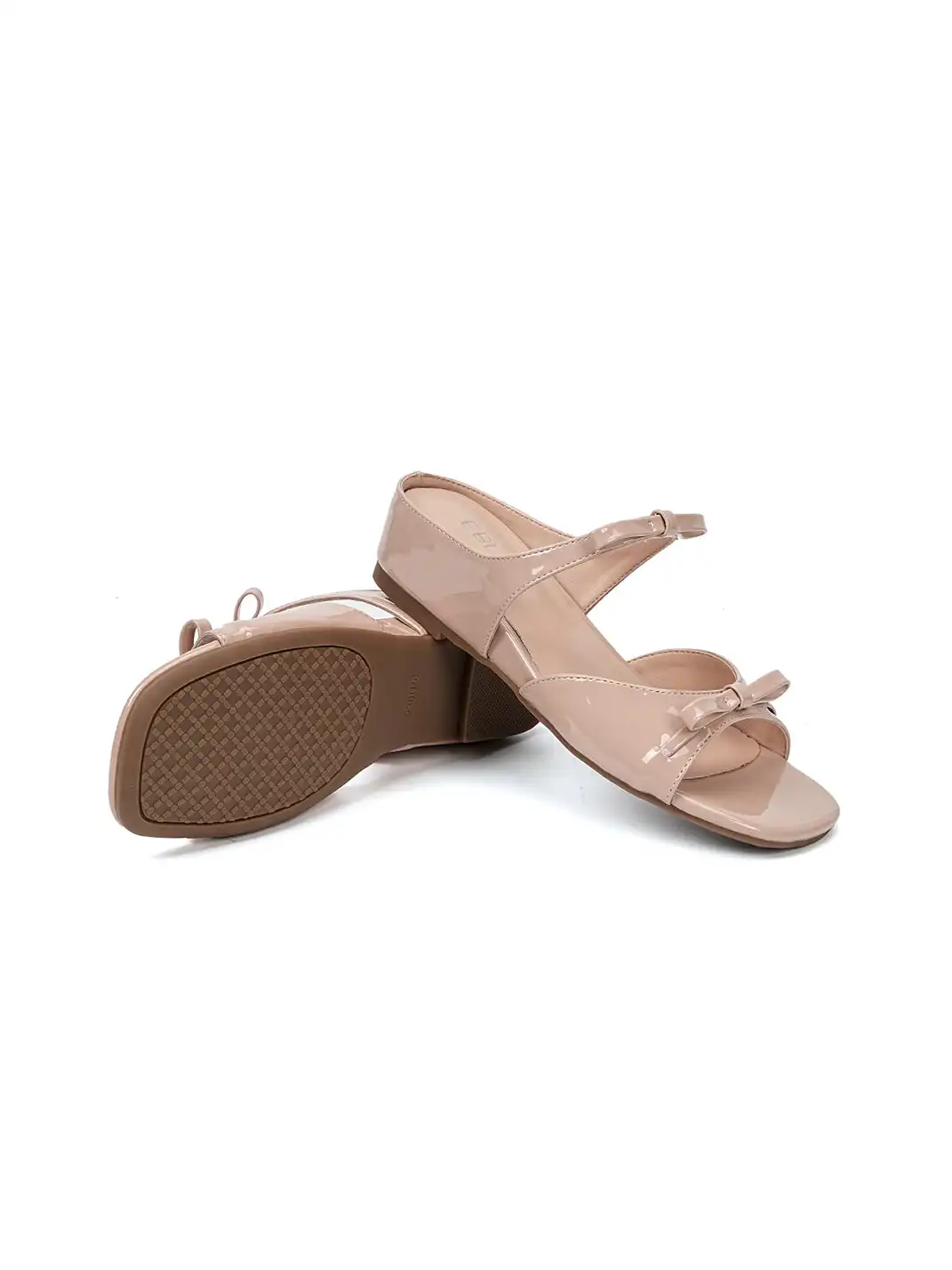 EBLAN | Bow Wedge Slide Sandals