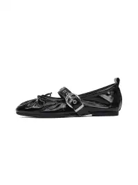 EBLAN | Patent Leather Bow Mary Jane Flats