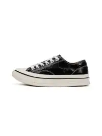 EBLAN | Washed Canvas Platform Sneakers