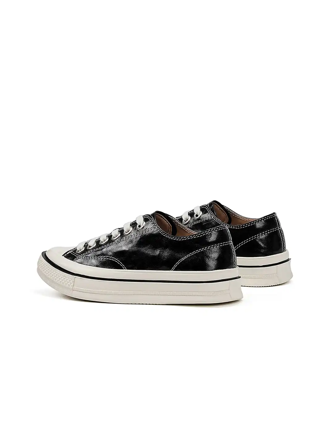 EBLAN | Washed Canvas Platform Sneakers