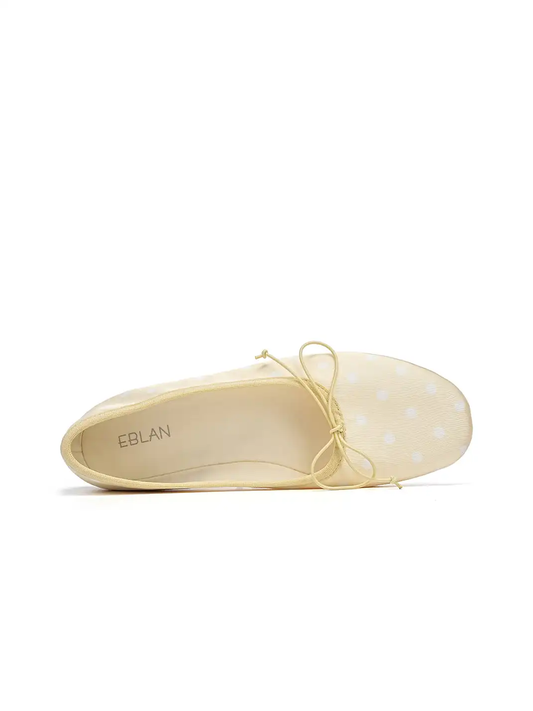 EBLAN | Polka Dot Bow Ballet Flats-Yellow