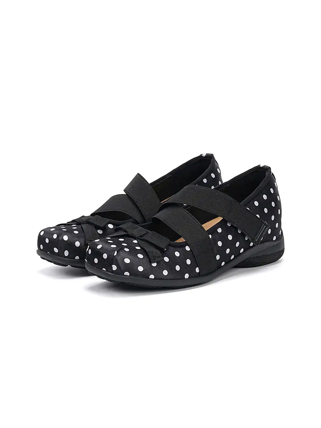 EBLAN | Polka Dot Double Strap Ballet Flats