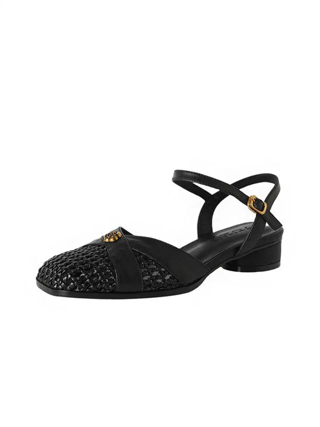 Cnlove Kids | Genuine Leather Woven Hollow Out Closed Toe Sandals