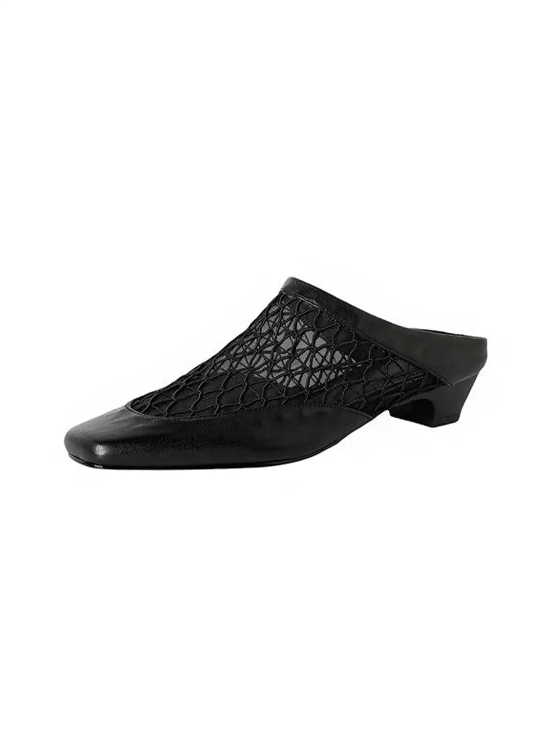 Cnlove Kids | Genuine Leather Mesh Hollow Out Closed Toe Mules
