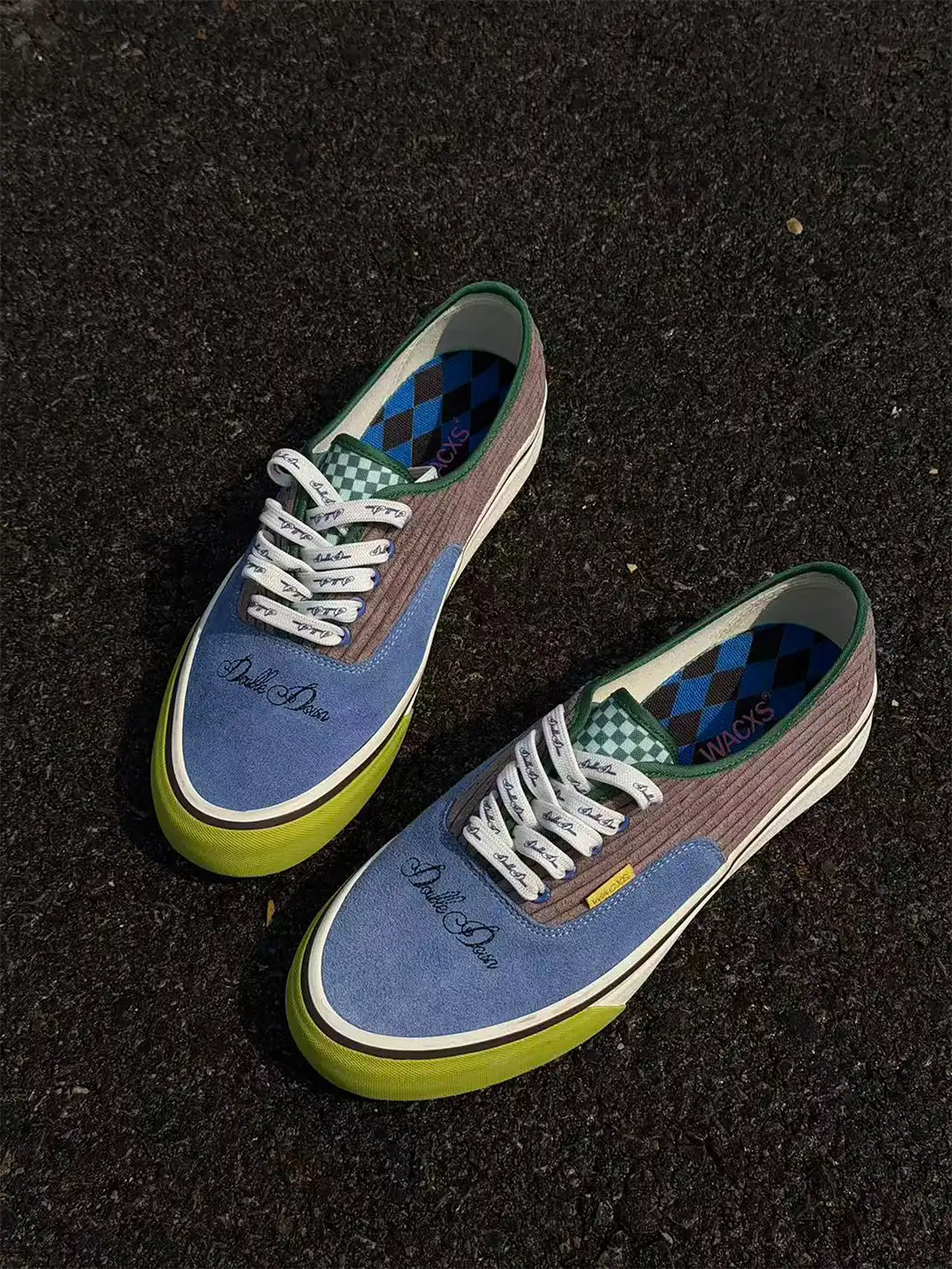 TKCK | Retro Blue & Brown Color Block Sneakers