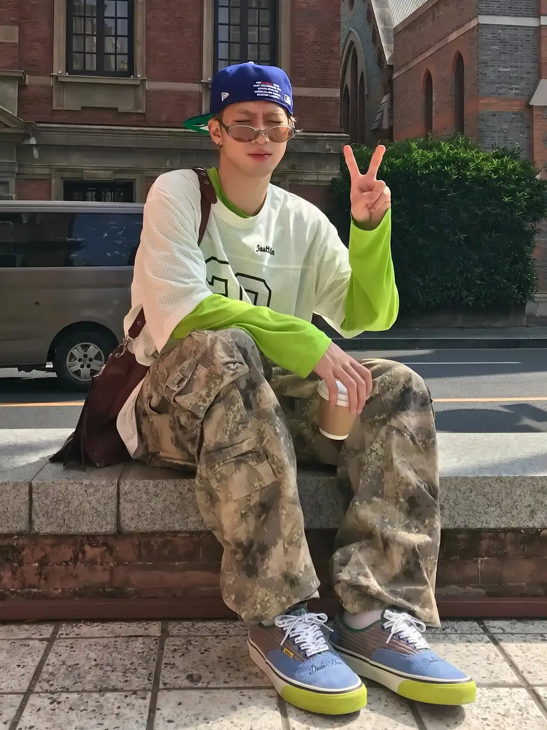 TKCK | Retro Blue & Brown Color Block Sneakers