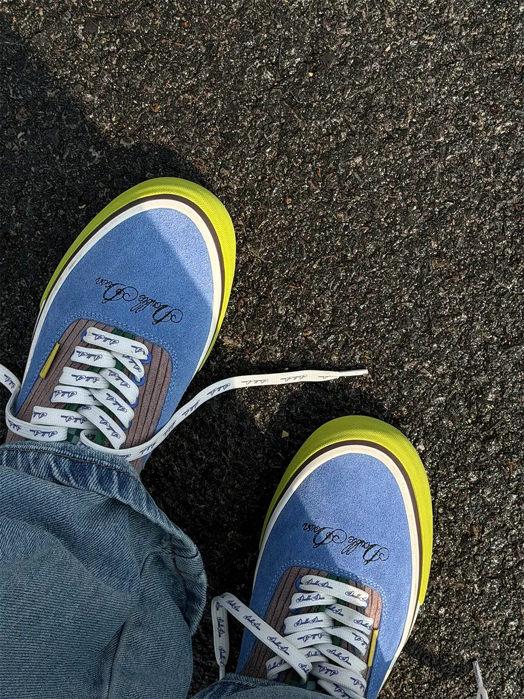 TKCK | Retro Blue & Brown Color Block Sneakers