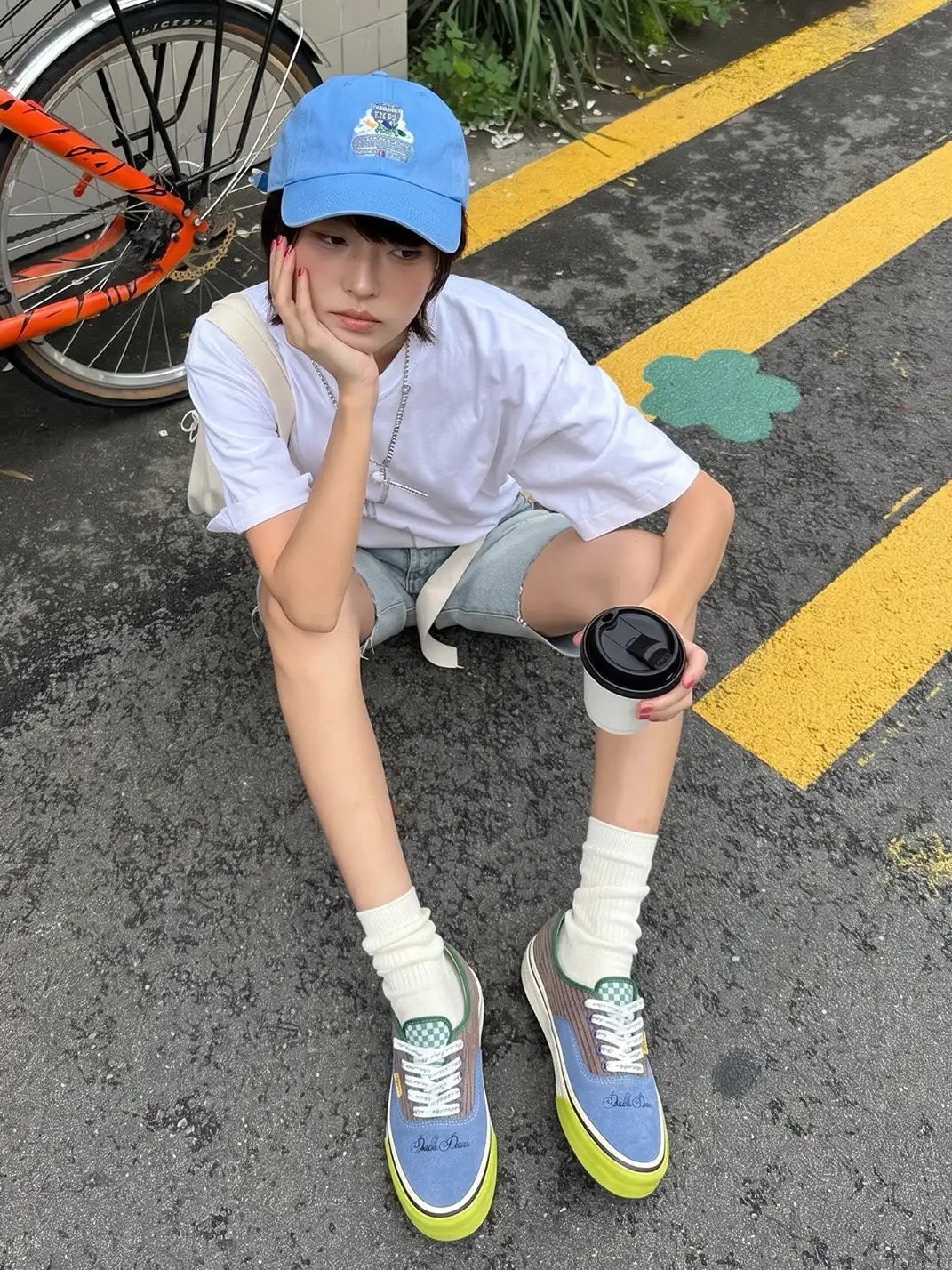 TKCK | Retro Blue & Brown Color Block Sneakers