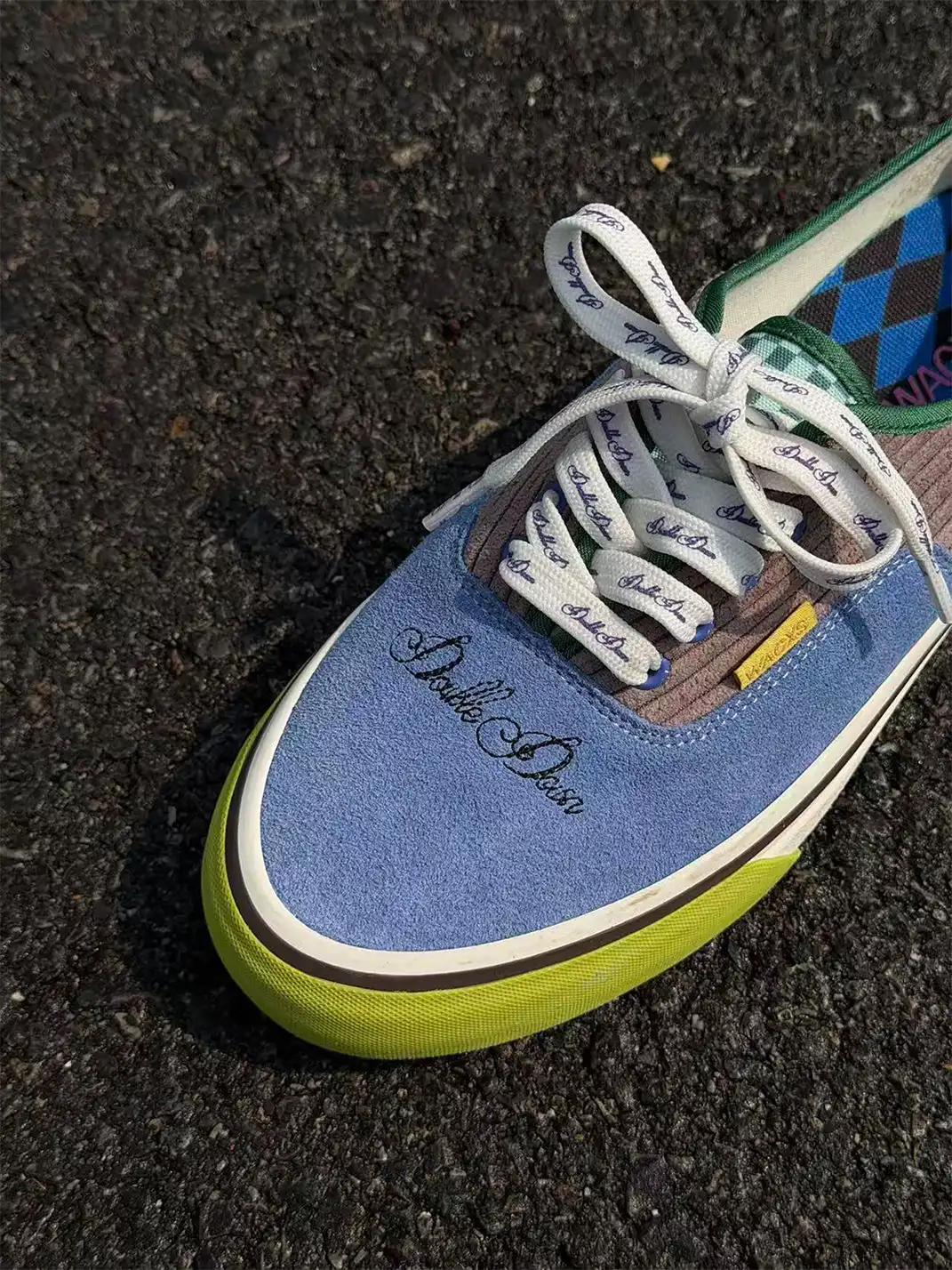 TKCK | Retro Blue & Brown Color Block Sneakers