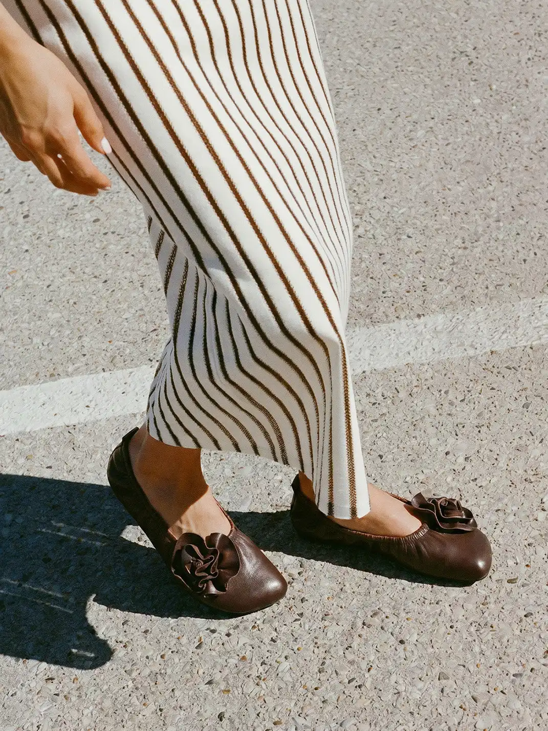 Artmu | Genuine Leather Handmade Flower Flat Shoes