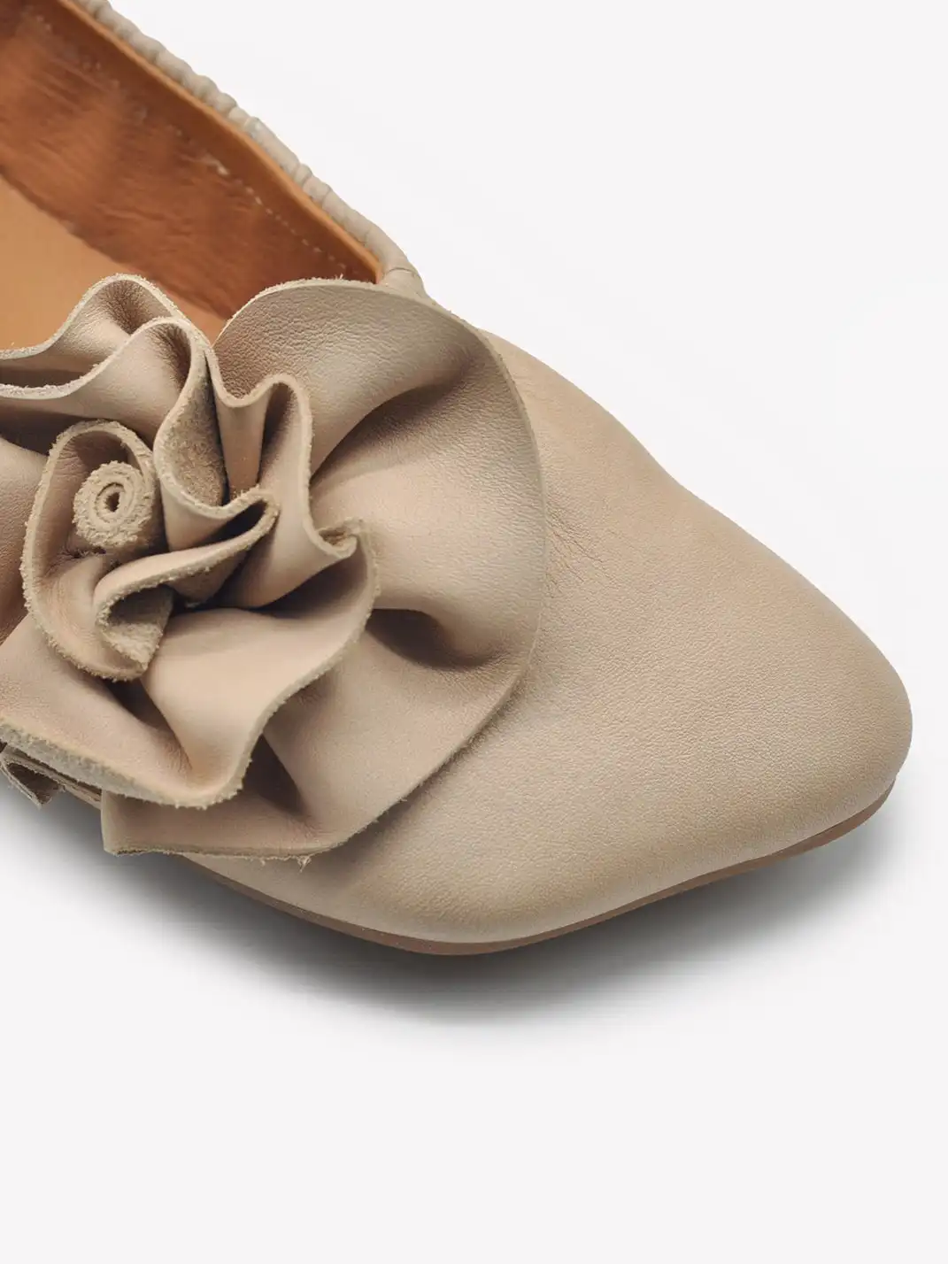 Artmu | Genuine Leather Handmade Flower Flat Shoes