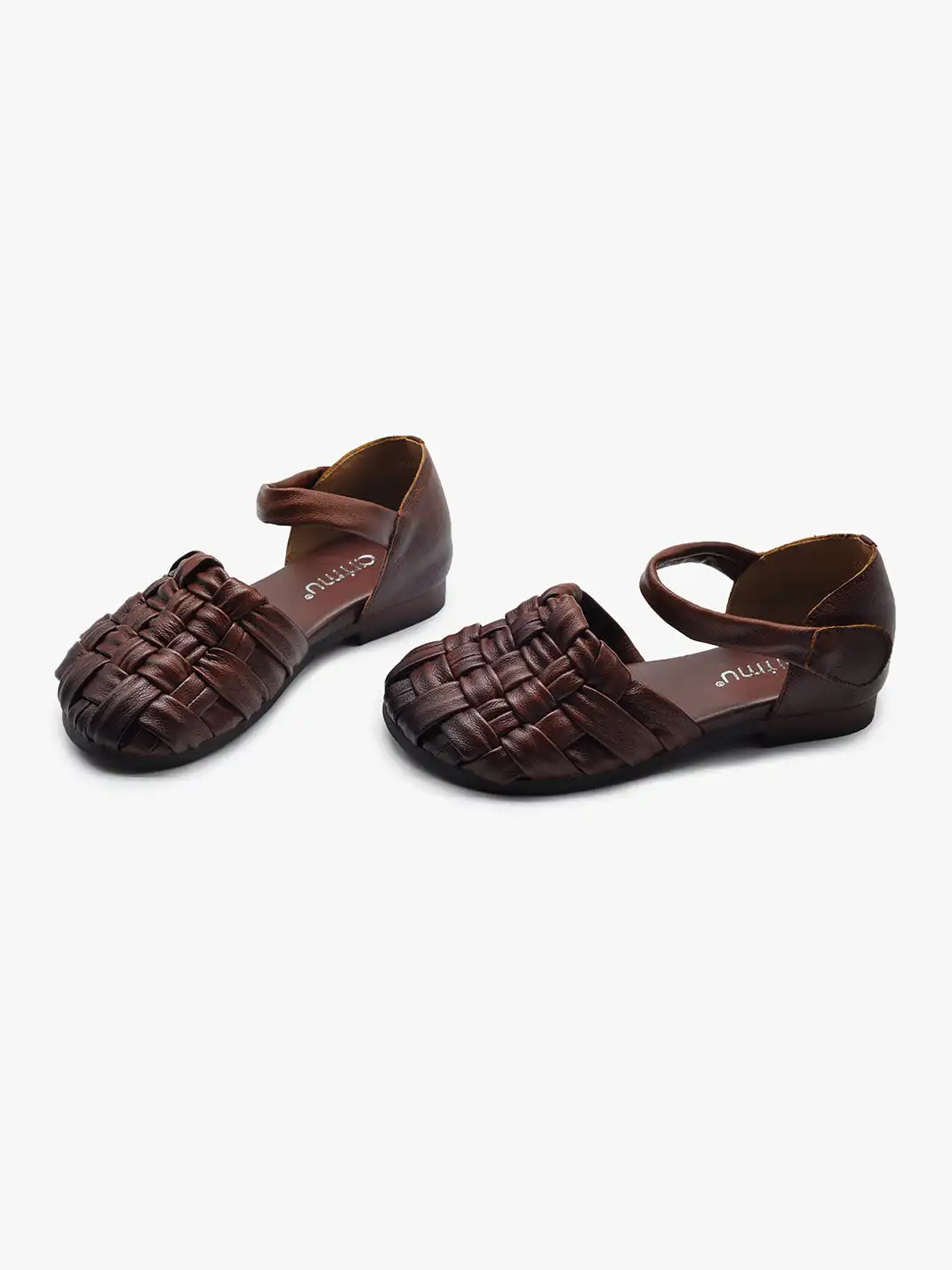 Artmu | Genuine Leather Woven Closed Toe Sandals