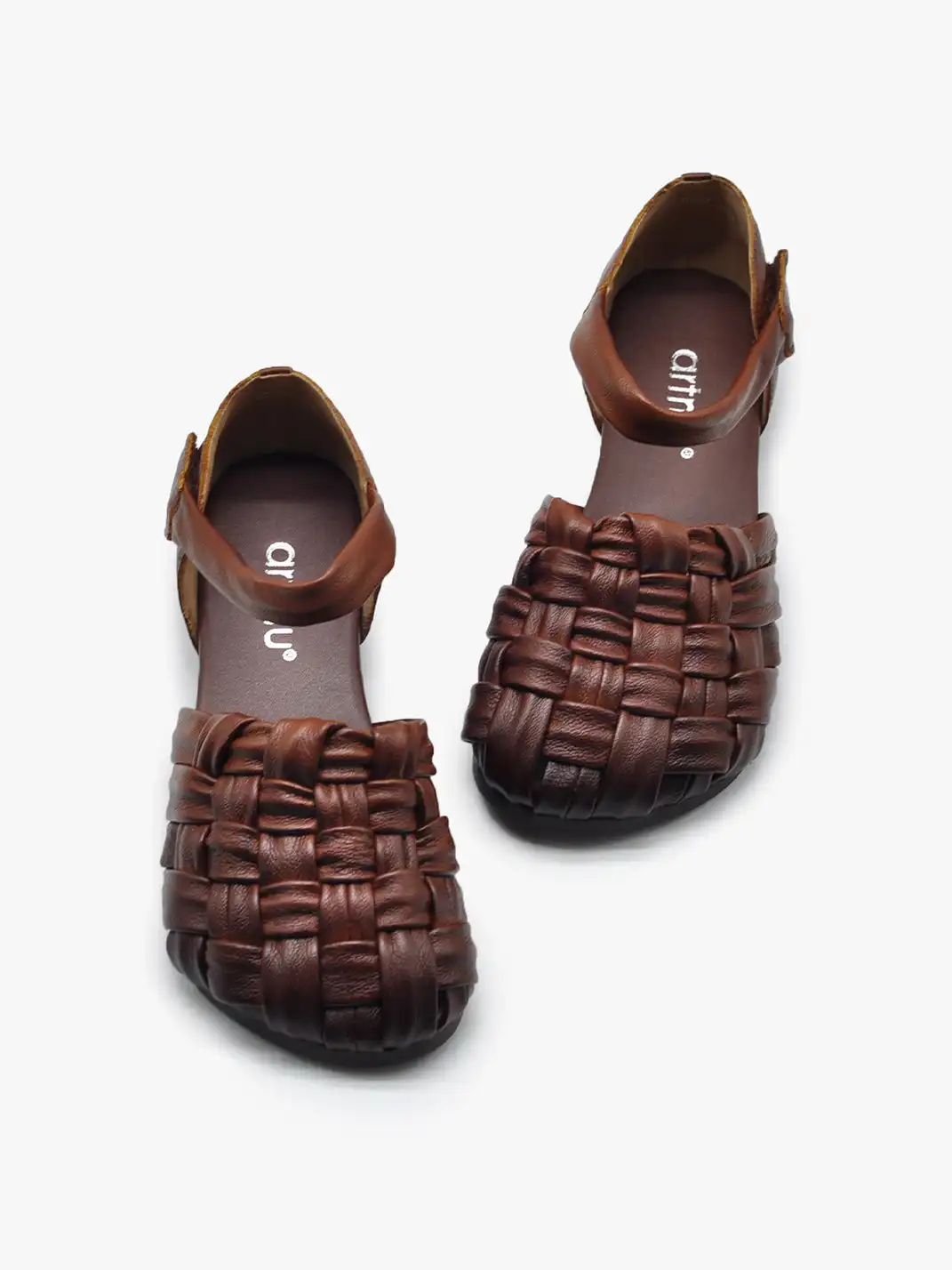 Artmu | Genuine Leather Woven Closed Toe Sandals