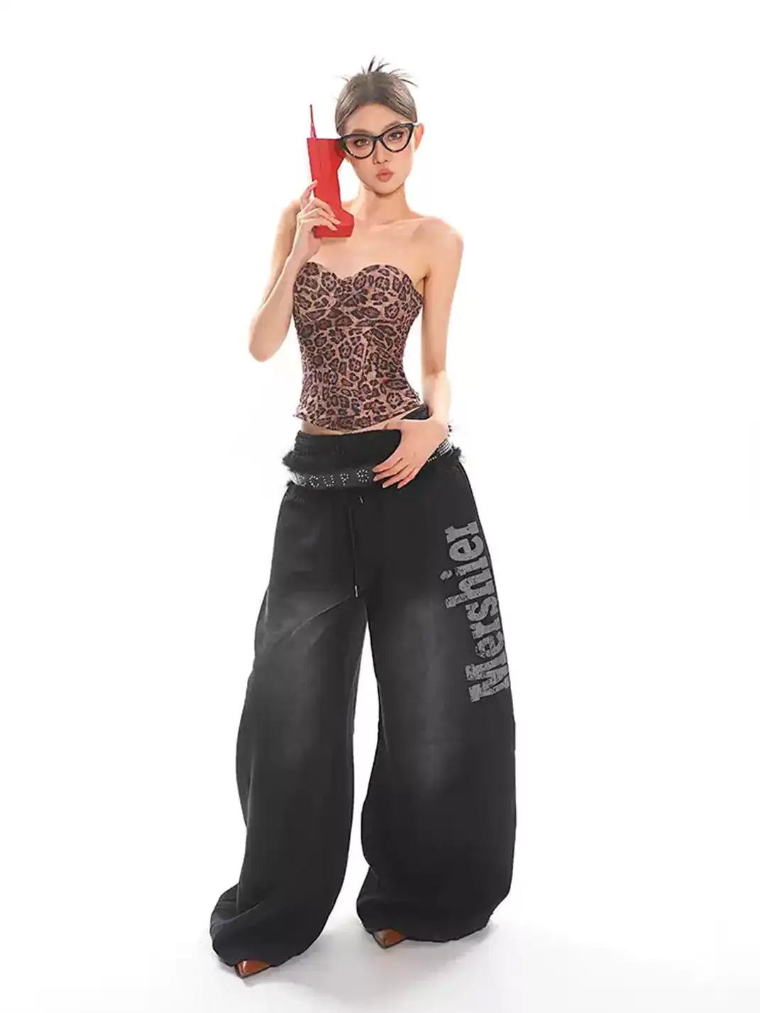 CCUP SPACE | Leopard Print Strapless Top