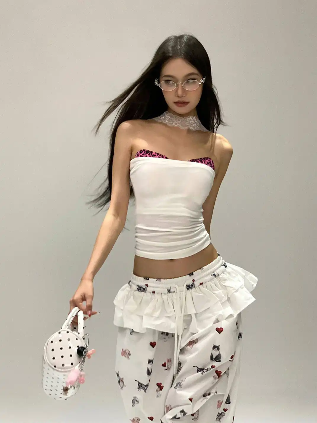 CCUP SPACE | Skinny Halter Vest Inner Wear Slim Camisole Bandeau Top