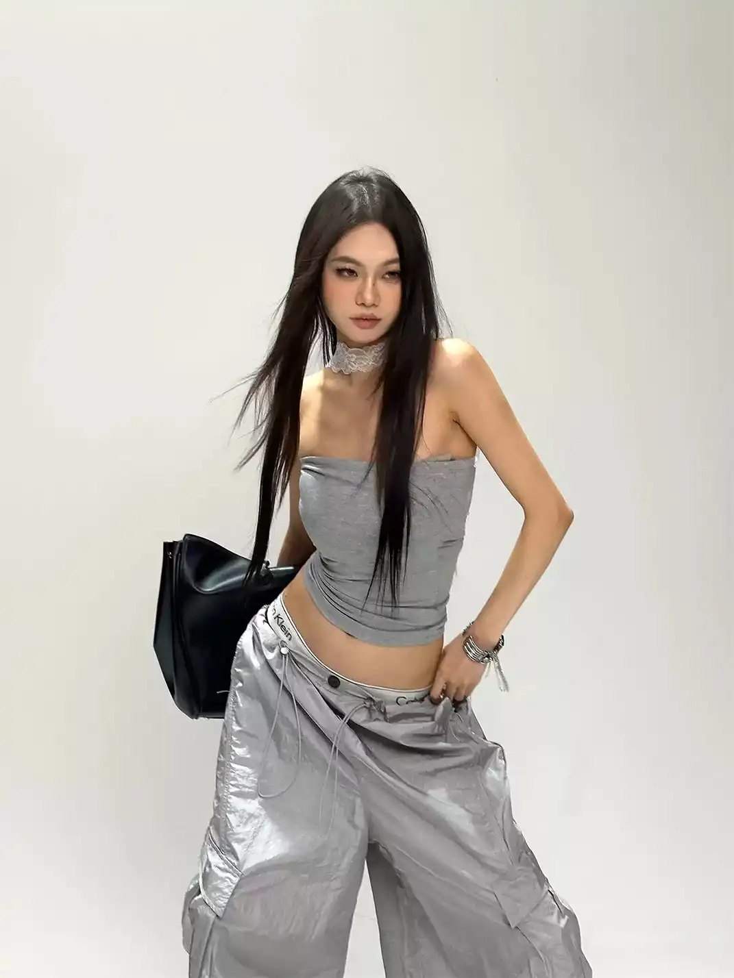 CCUP SPACE | Skinny Halter Vest Inner Wear Slim Camisole Bandeau Top