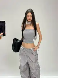 CCUP SPACE | Skinny Halter Vest Inner Wear Slim Camisole Bandeau Top