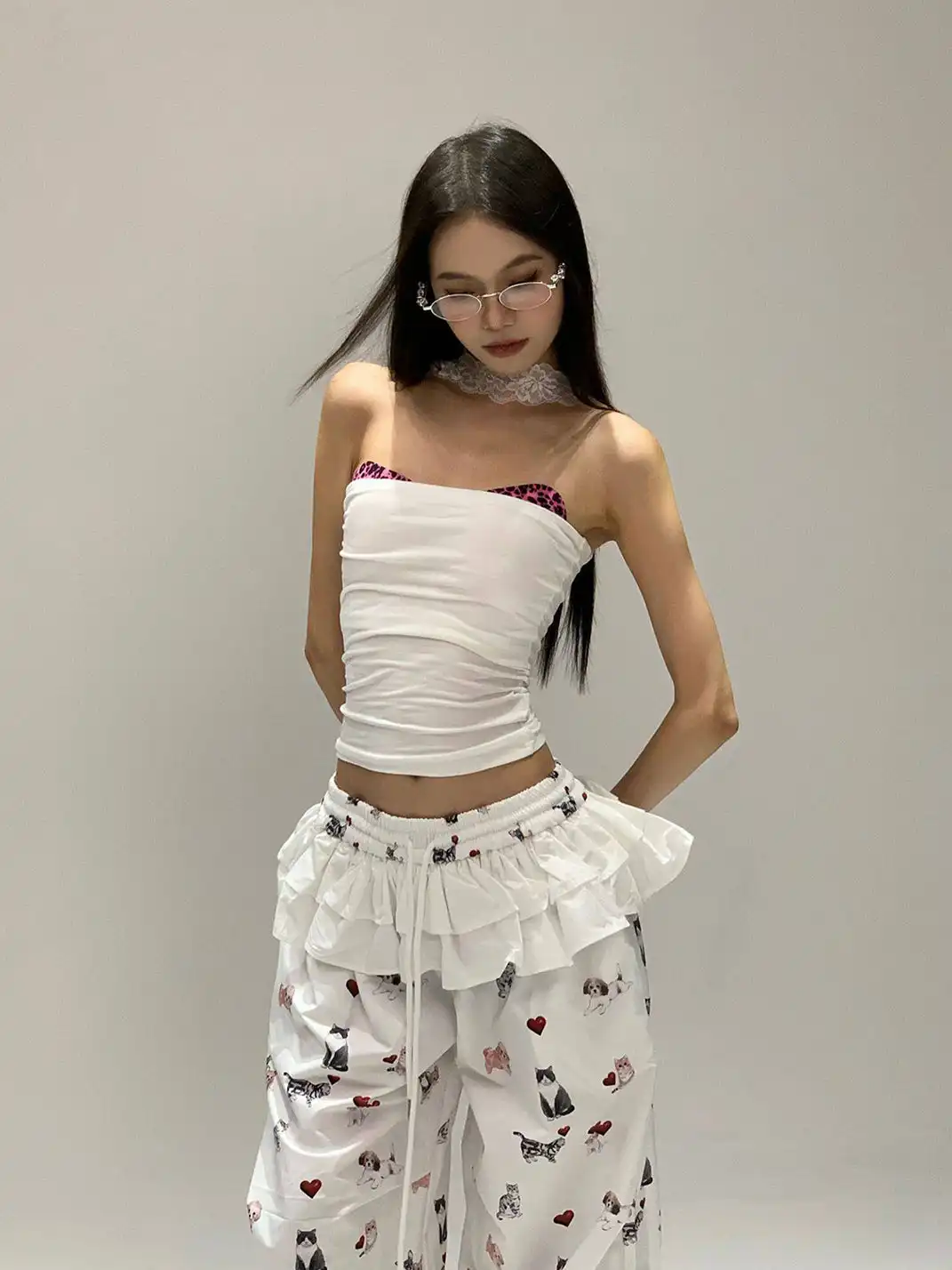 CCUP SPACE | Skinny Halter Vest Inner Wear Slim Camisole Bandeau Top