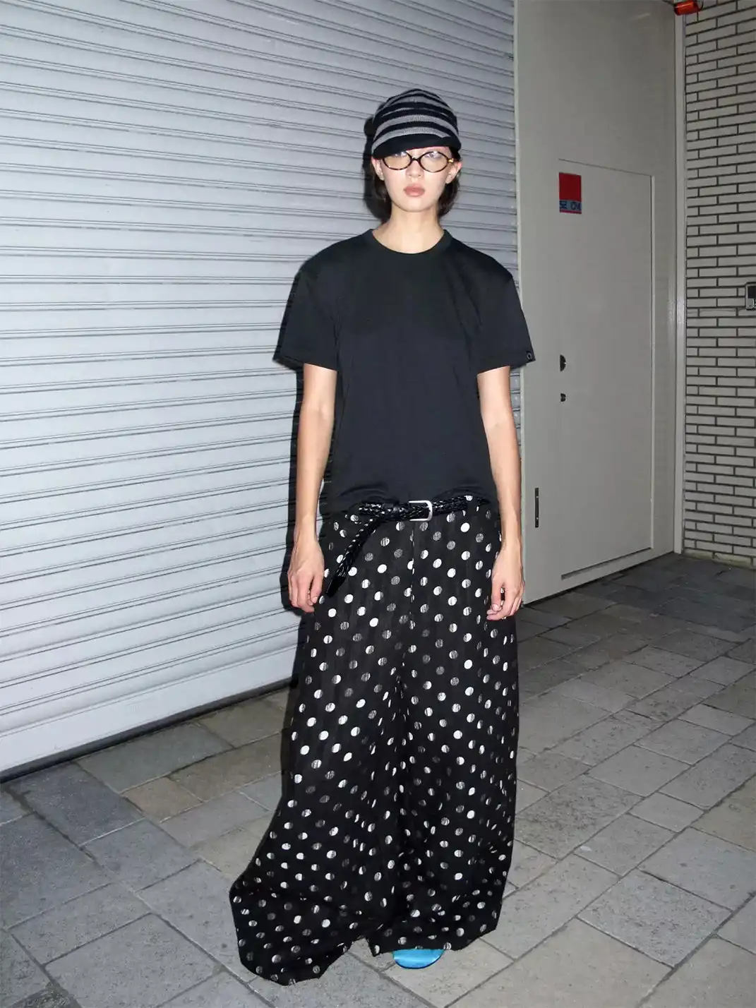 ANTERIOR LOVED | Black Polka Dot Loose Wide-leg Casual Pants