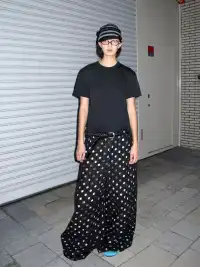 ANTERIOR LOVED | Black Polka Dot Loose Wide-leg Casual Pants