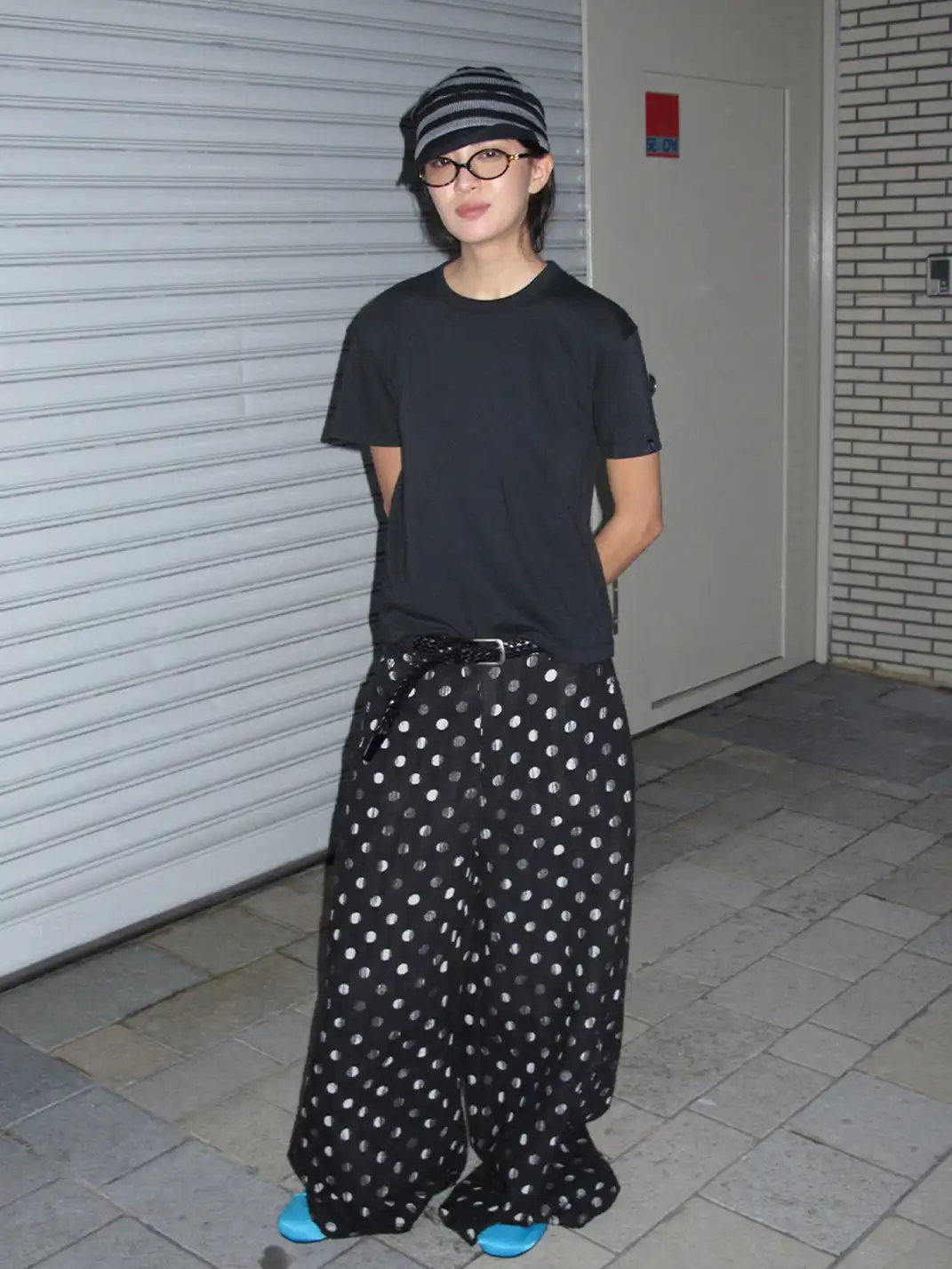 ANTERIOR LOVED | Black Polka Dot Loose Wide-leg Casual Pants