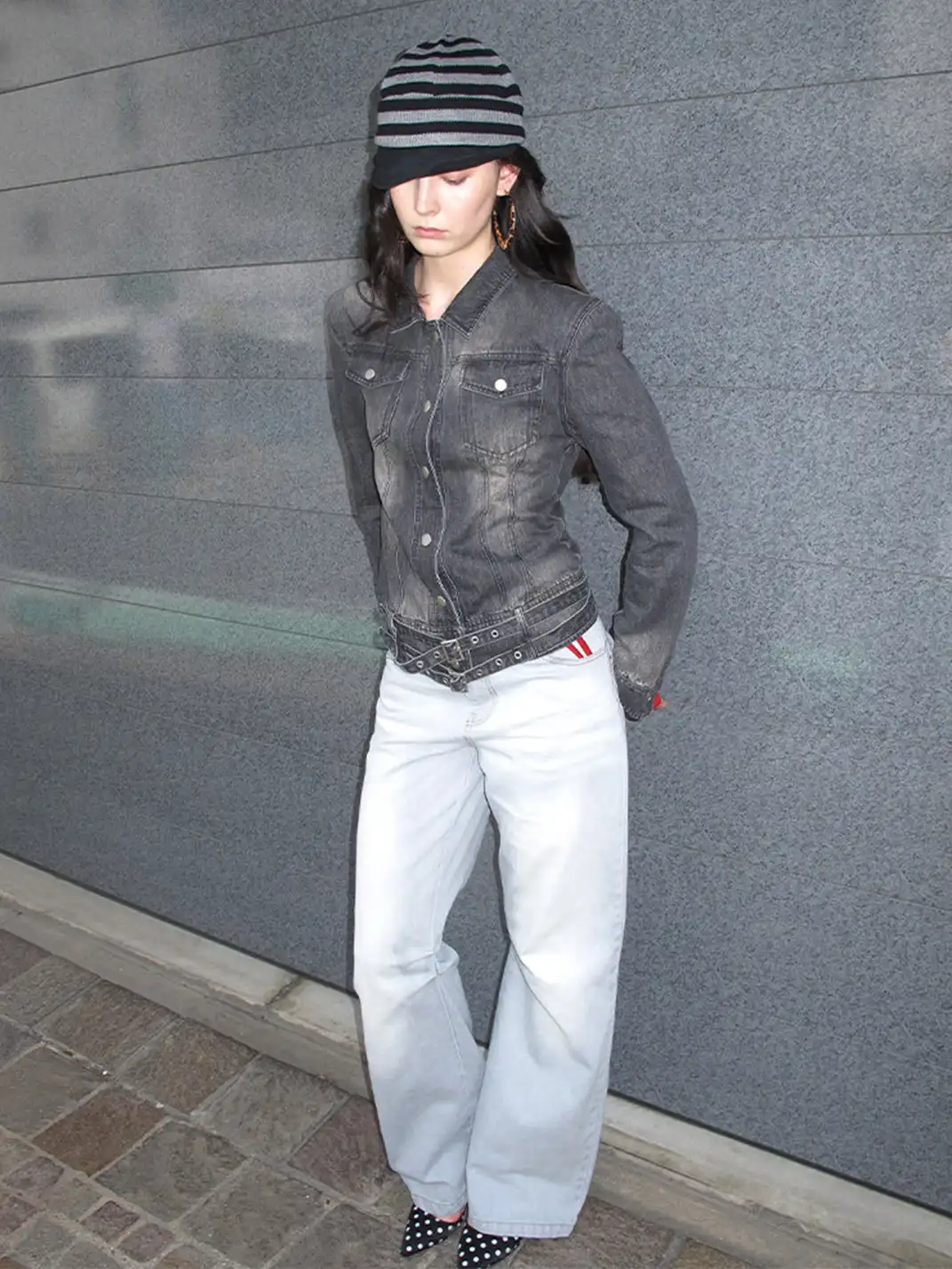 ANTERIOR LOVED | Striped Knit Slouchy Baseball Cap