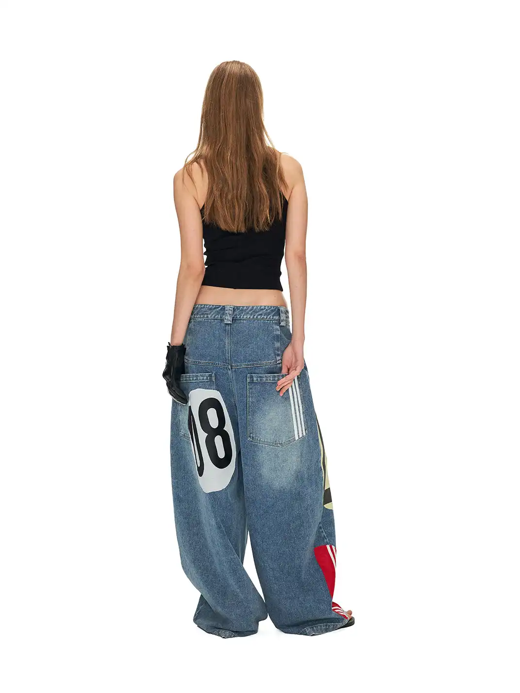 ANTERIOR LOVED | Deconstructed Graffiti Patchwork Curved Jeans