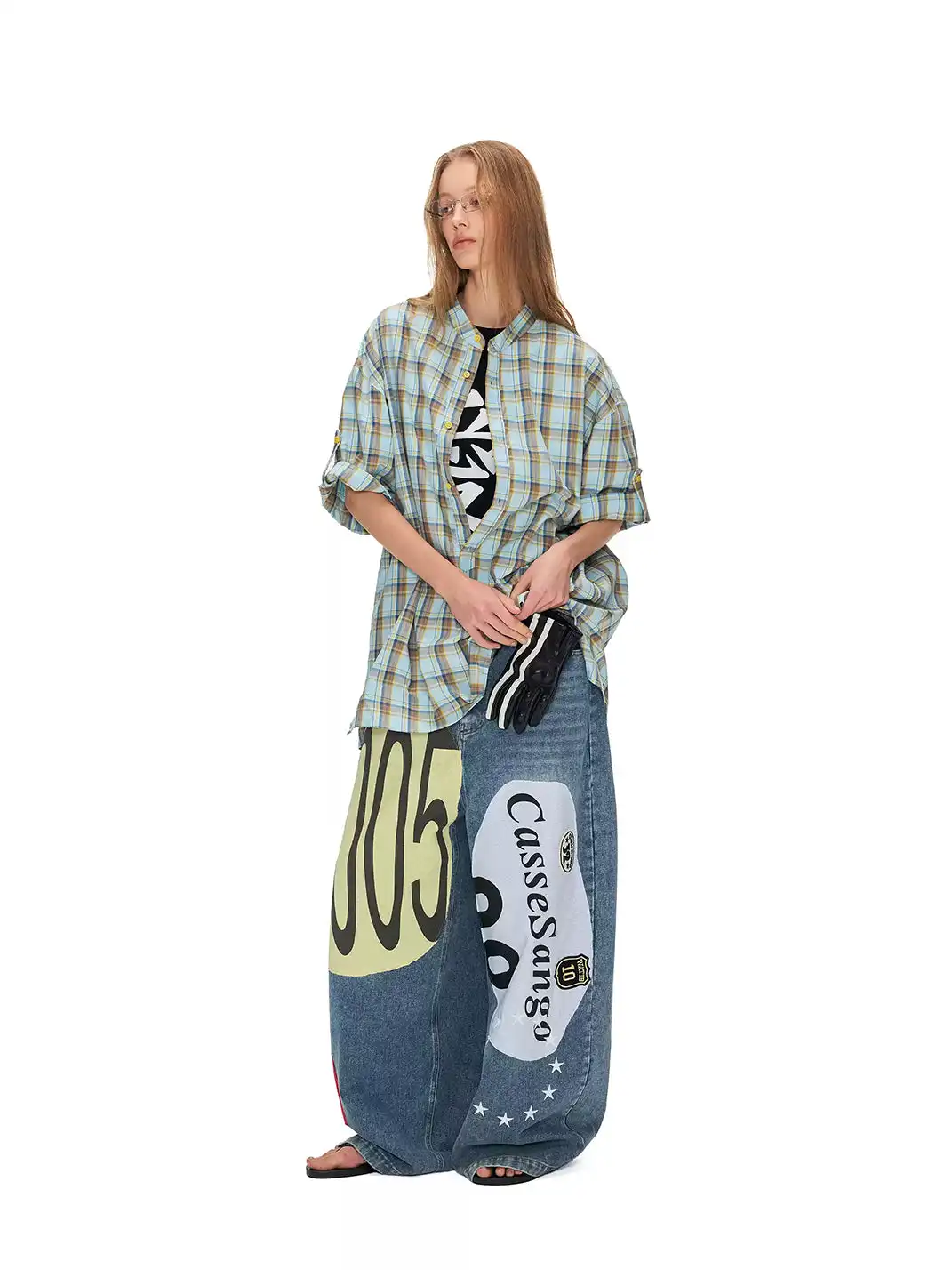 ANTERIOR LOVED | Blue And Yellow Plaid Polo Short Sleeve Shirt