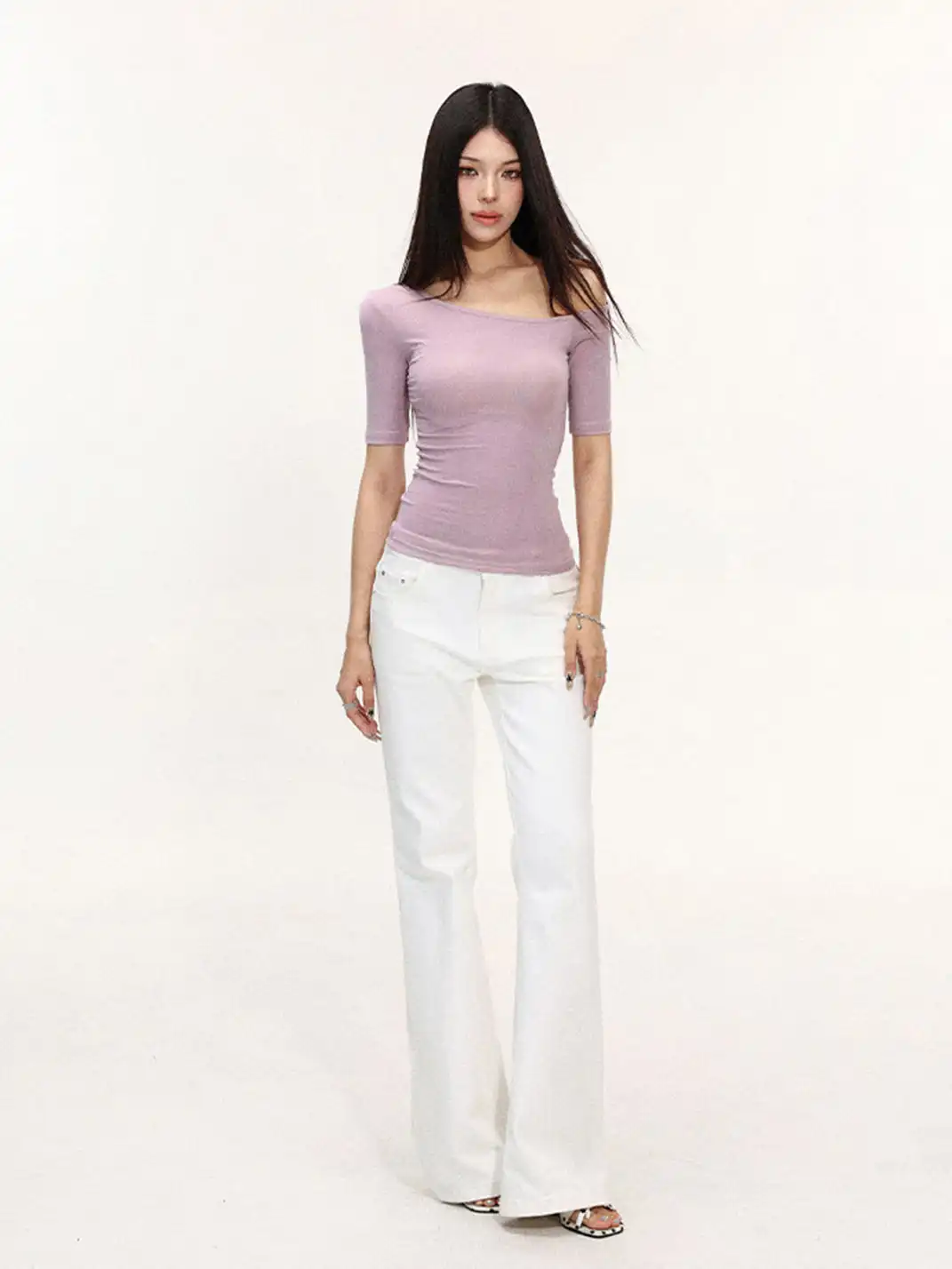 BIGGOLD | Off-Shoulder Versatile Short Sleeve T-Shirt