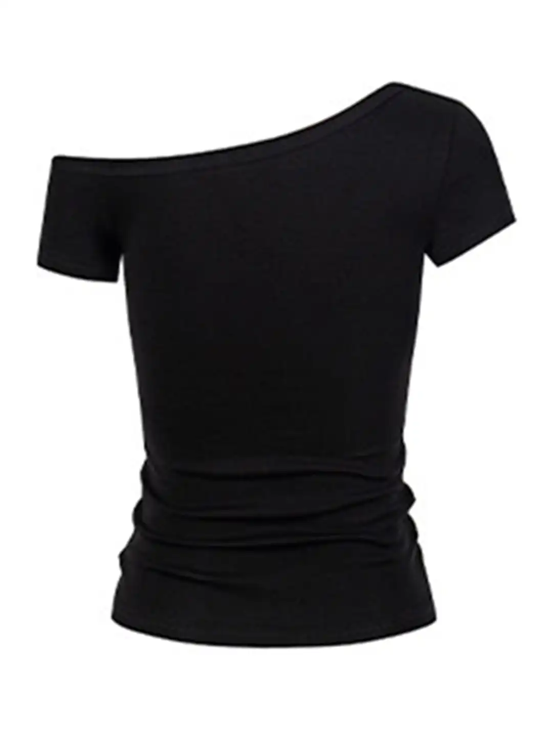 BIGGOLD | Cross Rivet Off-Shoulder T-Shirt