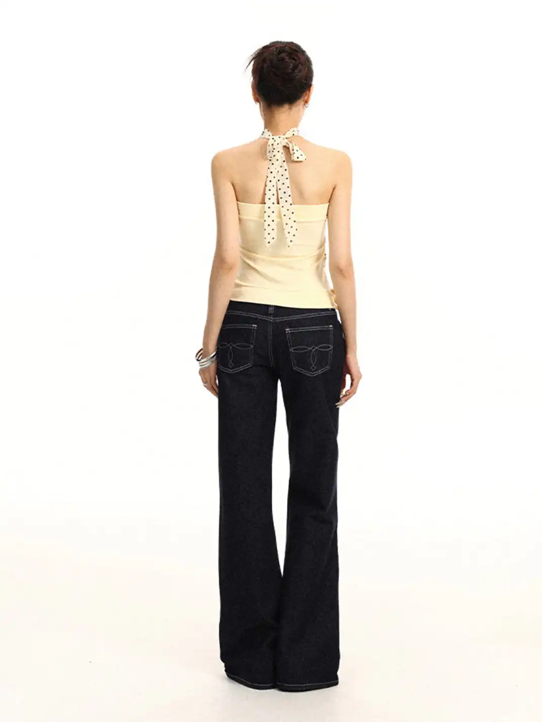 BIGGOLD | All-over Polka Dot Halter Tie Vest