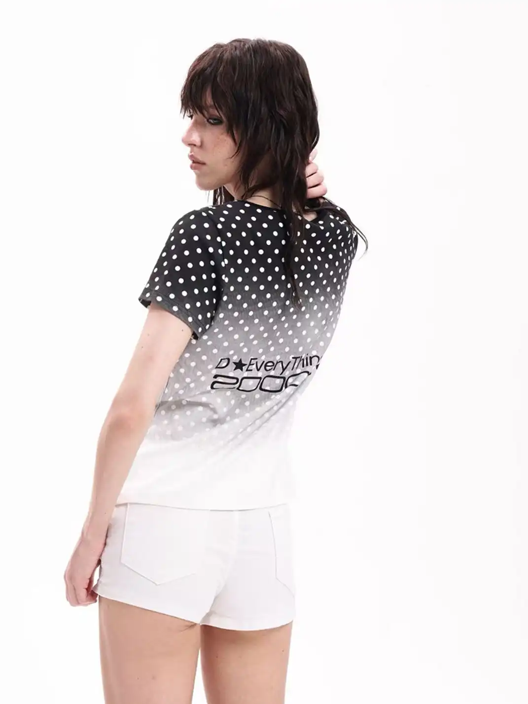DETW | Gradient Polka Dot Print T-Shirt