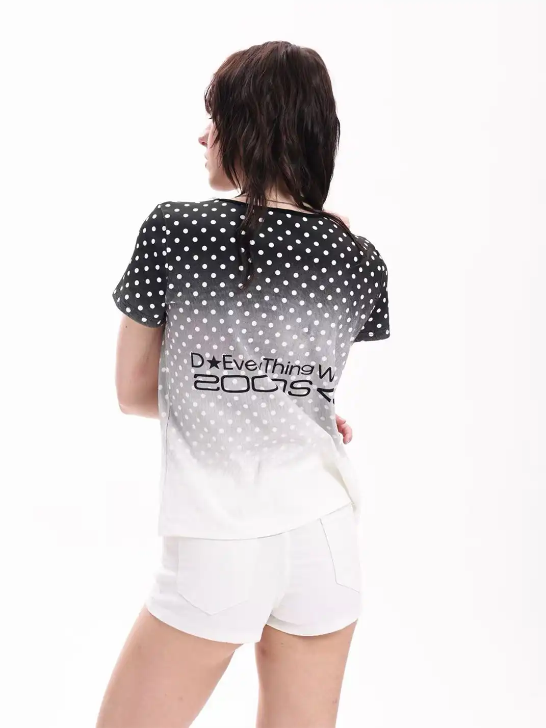 DETW | Gradient Polka Dot Print T-Shirt