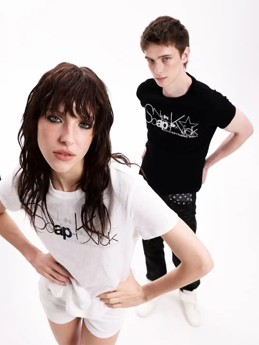 DETW | Subtle Pattern Slogan Silver Reflective Print T-Shirt