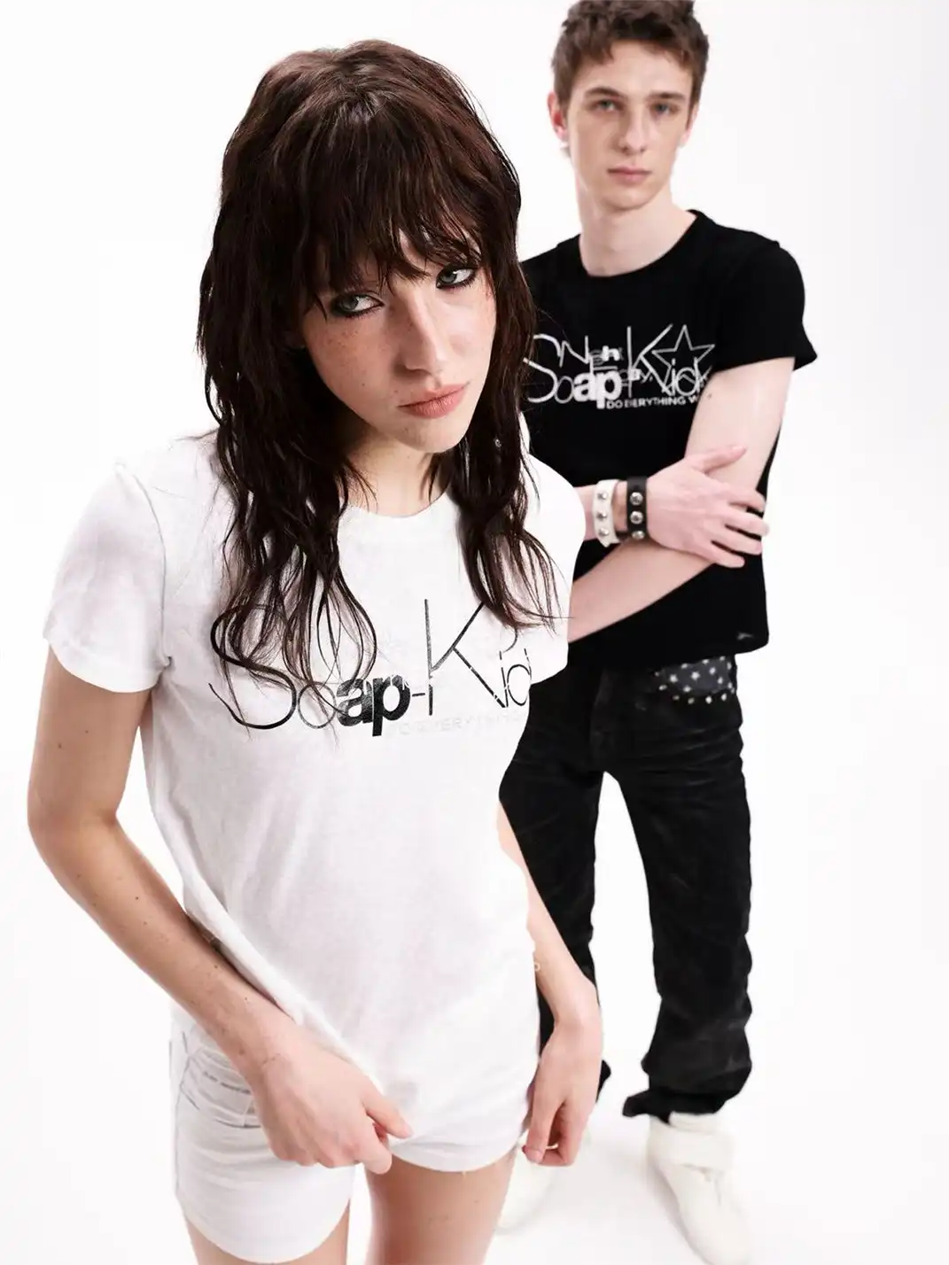 DETW | Subtle Pattern Slogan Silver Reflective Print T-Shirt