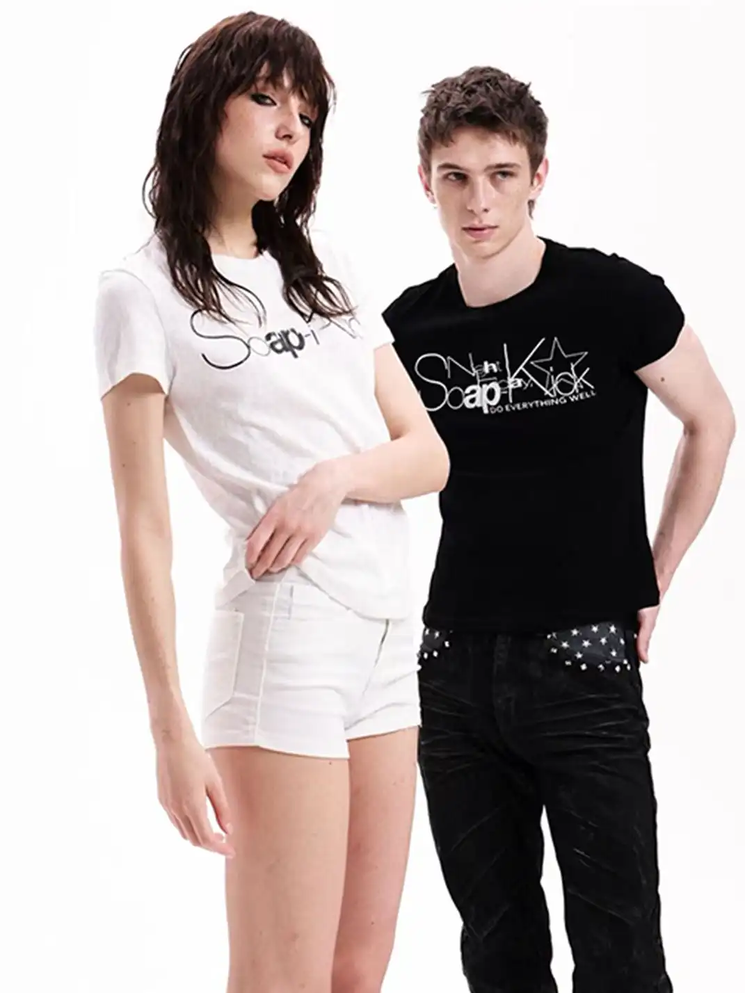 DETW | Subtle Pattern Slogan Silver Reflective Print T-Shirt