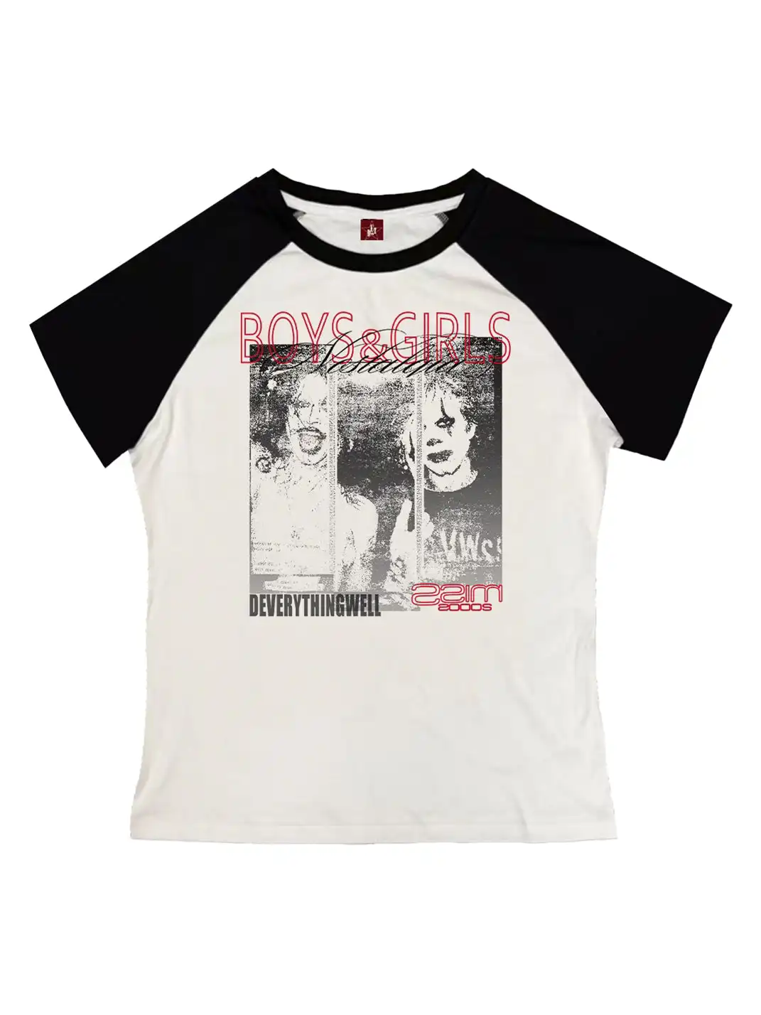 DETW | Record Cover Figure & Slogan Print T-Shirt